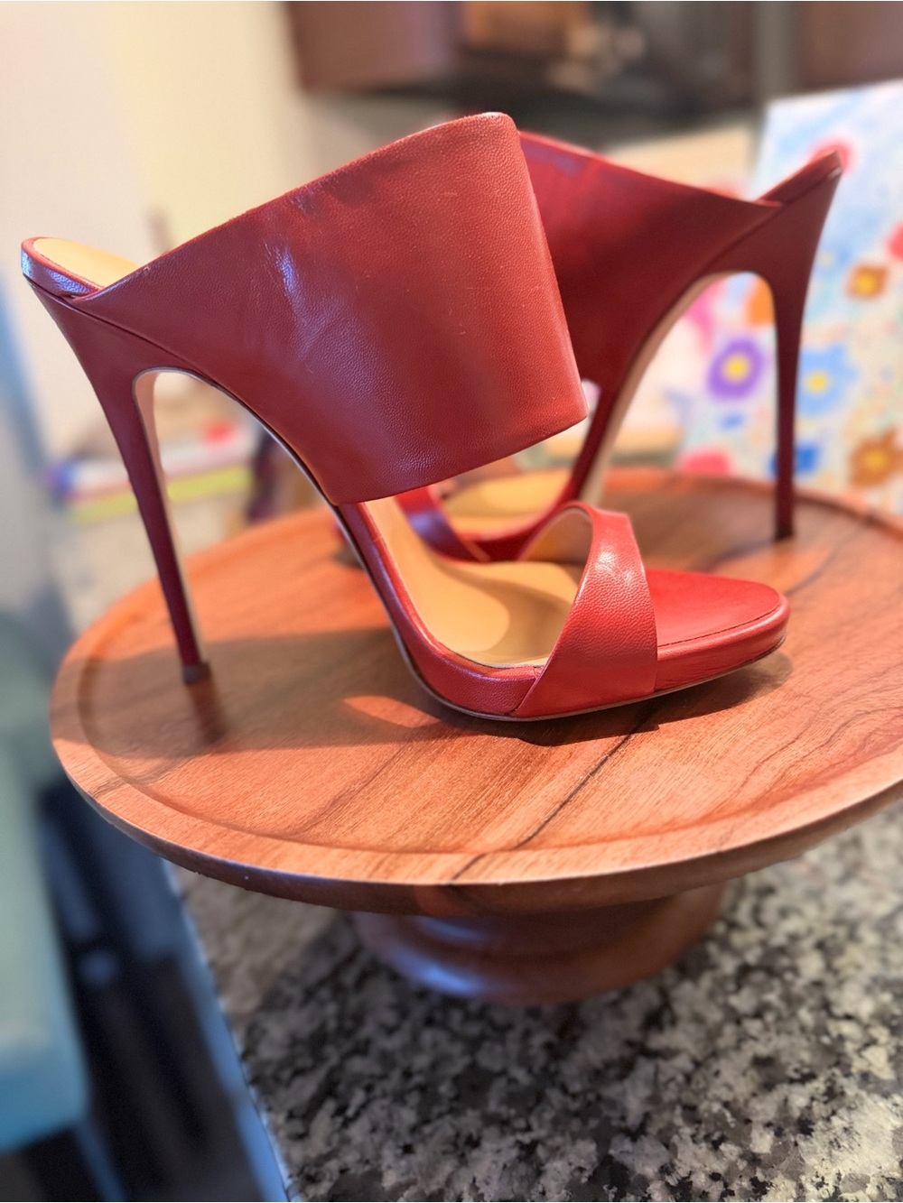 Luxury Giuseppe Zanotti Leather Stiletto Mules - EU 38 (know your size)